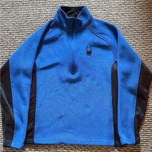 Spyder Blue Quarter-Zip Pullover youth medium. See photo for condition.